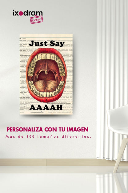 Cuadro decorativo Premium de tela Canvas Muela Dentista 2